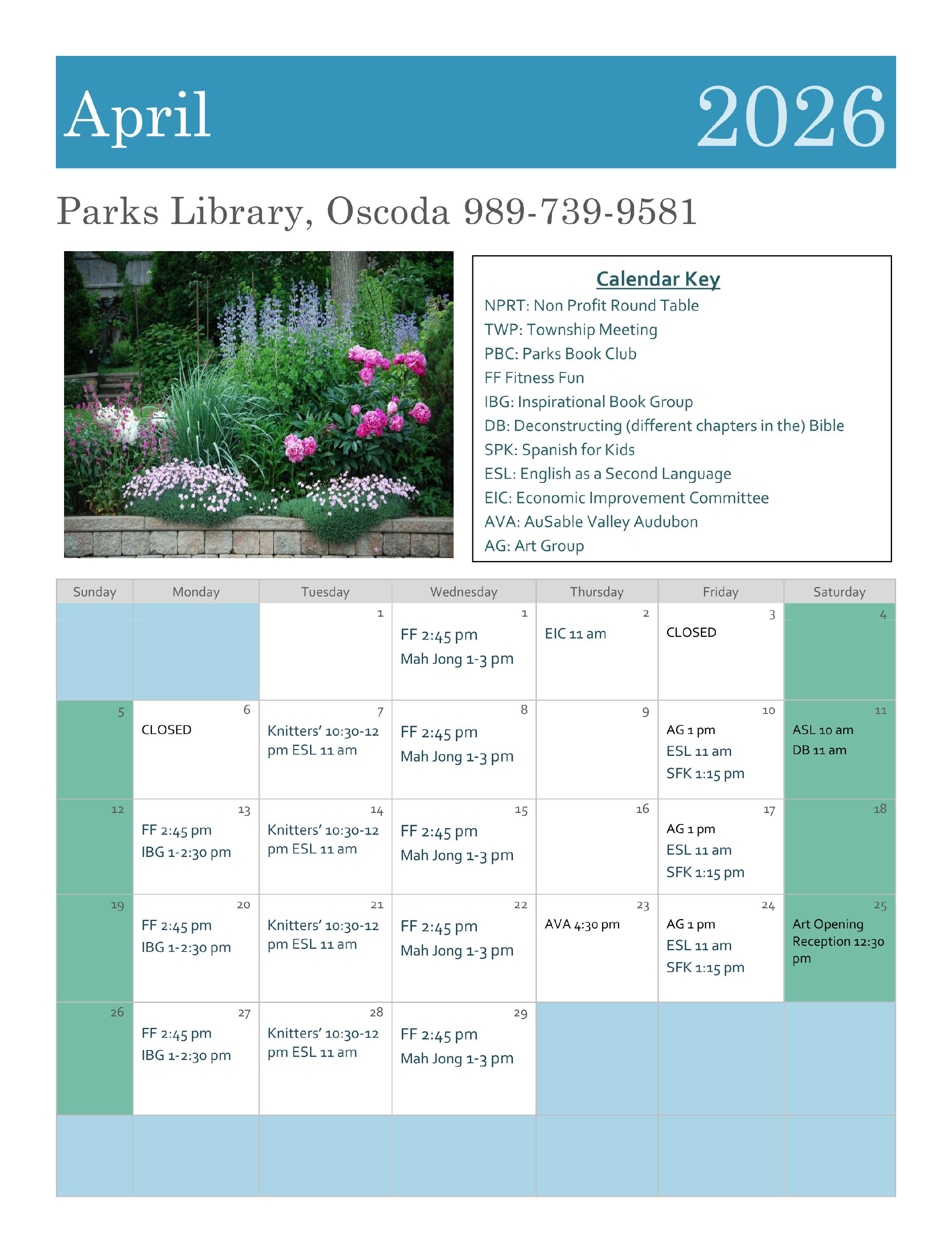 April 2026 calendar
